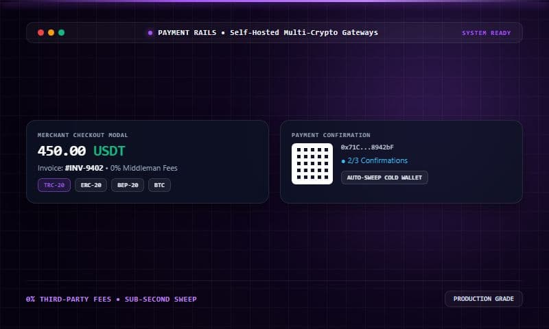Multi-Crypto Payment Gateways & Escrow Wallets
