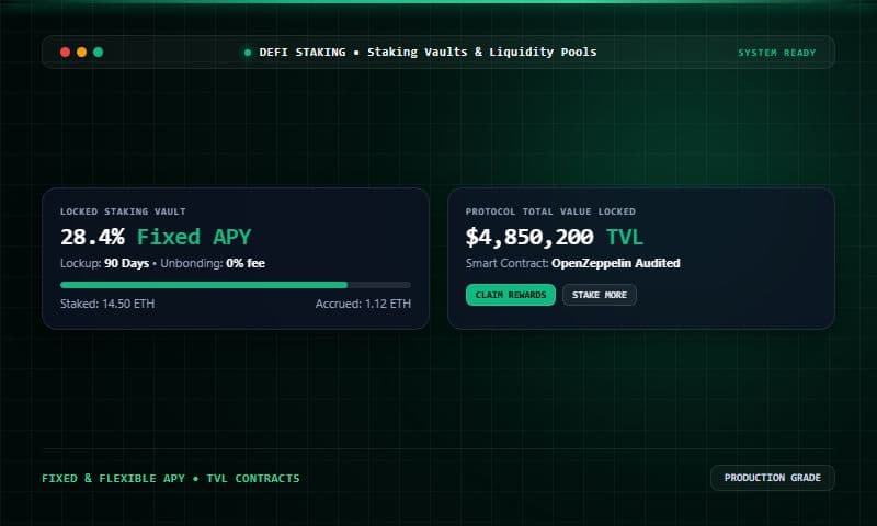 Staking Vaults & Liquidity Yield Pools